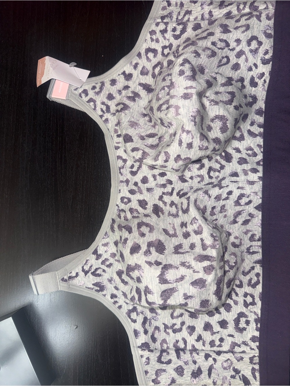 Cacique Purple Leopard-Print Wireless Bralette